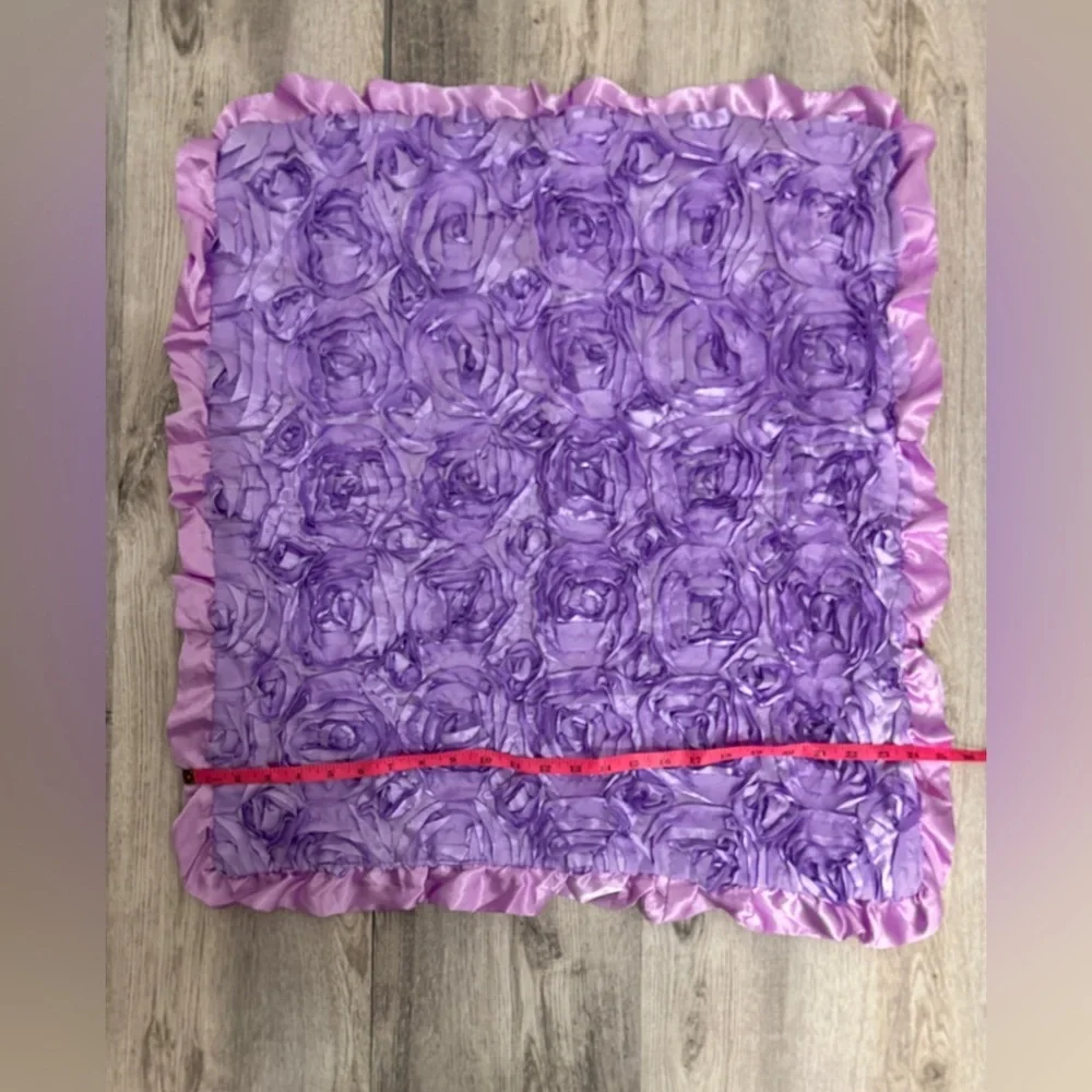 Purple Floral Satin baby Blanket